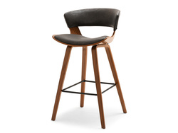 Hocker sort antik valnød ben moderne valnød