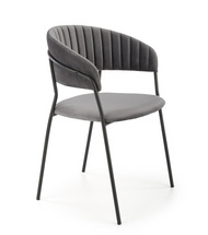 Grå velour stol K426