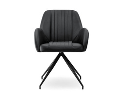 Moderne stol med sort sæde og sorte ben CHIARA