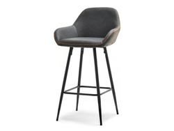 Graphite hocker sort ben økologisk læder GRAPHITE HOCKER