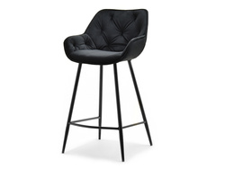 Velour hocker sort/sorte ben LUCENA