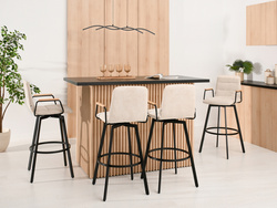 Cream hocker sorte ben drejelig justerbar CHRISTMAS HOCKER