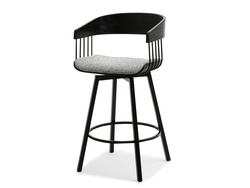 Bar hocker sorte ben sort/grå PAULO