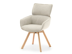 Egetræsstol med beige egetræsben DORIAN