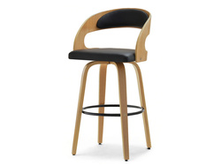 Hocker i sort eg/natur eg med ben i krom HOKER