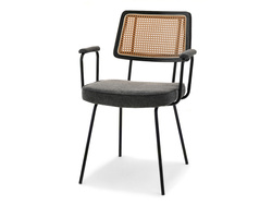 Rattan stol grafit sort ben CECIL