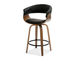 Valnød hocker sorte ben valnød sæde ELINA