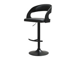 Hocker sort økologisk læder sort ben ROTTO