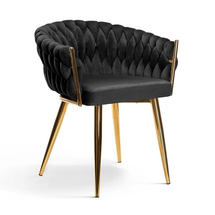 Sort velour stol ROSALY