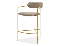 Velour hocker gyldne ben VIDAL