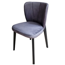 Grå spisestuestol fløjl PELLUCI