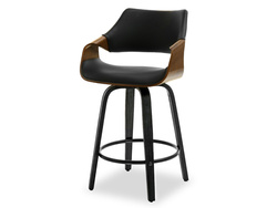 Valnød hocker sorte ben sort/valnød RENZO