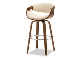 Hocker creme valnød ben BENT