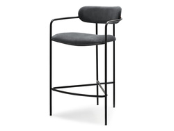 Grafit velour hocker, sorte ben VIDAL