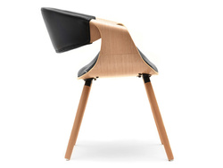 Designerstol eg natur/sort eg ben BENT