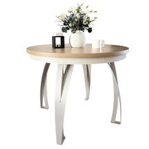 Rundt udtræksbord til spisestuen, 100-180 cm, kashmir/hikora BUENO