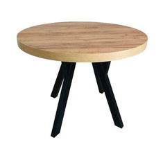 Udtræk rundt bord OLIVERO craft eg / sort