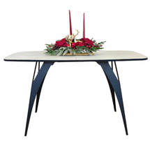 Ovalt spisebord med udtræk 180-280 cm, sort/chromix ELISMA