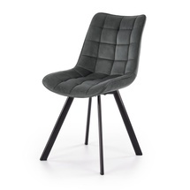 Velour spisestuestol grå K332