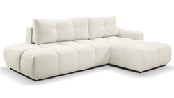 Beige hjørnesofa med sovefunktion højre SOLETTO