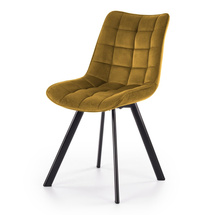 Velour spisestuestol sennep K332