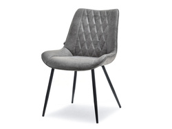 Polstret stol med grå/sorte ben ADEL