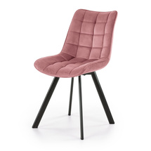 Velour spisestuestol lyserød K332