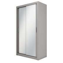 Todørs garderobe med spejl 120 cm grå IDEA 18