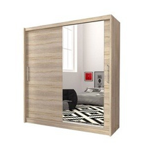 Skydedørsgarderobe 180 cm eg sonoma MAI