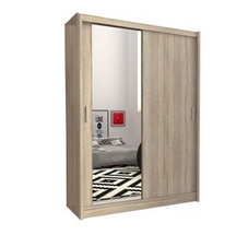 Billig garderobeskab med spejl 150 cm MAI