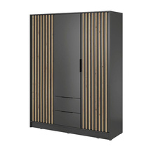 Skab med hylder grafit Nelly 3D