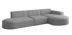 Grå hjørnesofa højre PARMA L