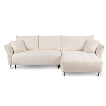 Hvid hjørnesovesofa højre BARI