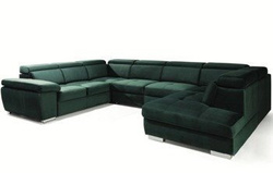 U sofa Rosso mørkegrøn venstre 350x225x78 cm