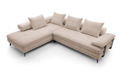 Beige hjørnesovesofa højre FLORENCE