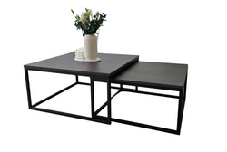 Sofabord beton brun/sort bord sæt 2i1 loft Dual