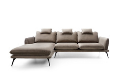 Brun hjørnesofa højre PORTIMAO