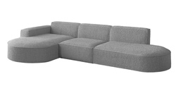 Grå hjørnesofa venstre PARMA L