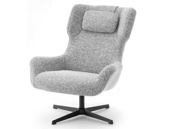 Grå lænestol med sorte ben IRVING