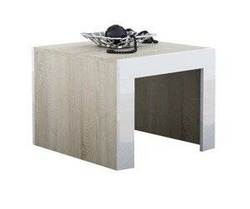 Sofabord firkantet ek sonoma/ hvid højglans 60 cm TESS