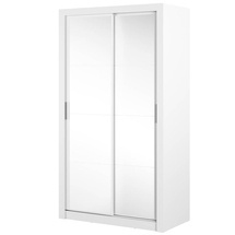 Hvid garderobe med spejl 120 cm ARTI 19
