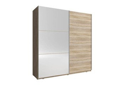 Skydedøre garderobeskab med spejl 150 cm sonoma Mika II