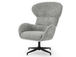 Polstret lænestol med grå/sorte ben TULA