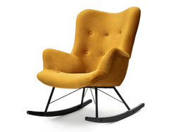 Honey velour lænestol sorte ben LAUREN