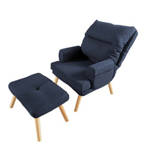 Lænestol Nemo marineblå med  fodstøtte