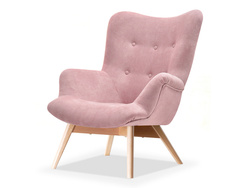 Skandinavisk lænestol med ben i pulverlakeret bøg FLORI