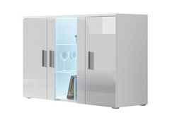 Hvidt skænk med LED SOHO S7