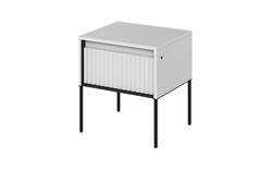 Hvidt sengebord med LED TREND