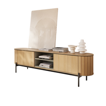 Langt to-dørs RTV-skab eg vincenza/eukalyptus ROLLO