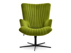 Moss velour lænestol sorte ben ESLA